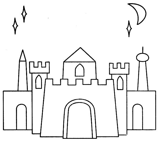 古城堡简笔画图片