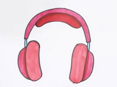头戴式耳机怎么画简笔画简单漂亮
