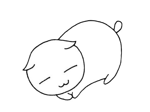可爱的猫咪简笔画画法步骤图片大全