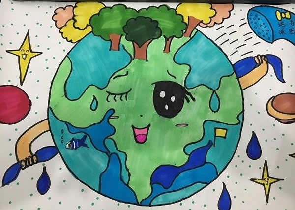 世界地球日清洁地球儿童画图片大全
