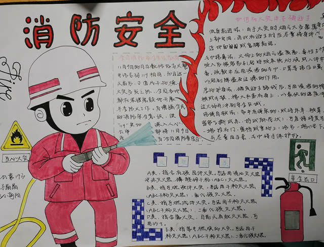 关于消防安全手抄报图片及内容简单又好看