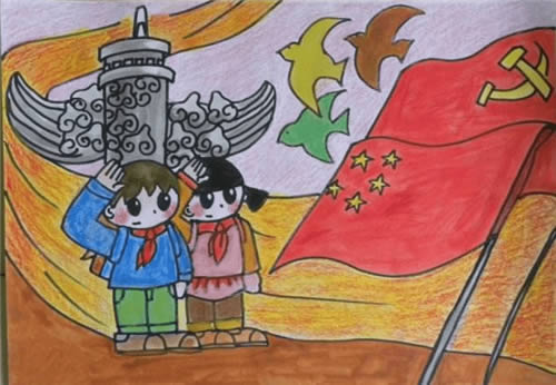 七一建党节99周年儿童画图片