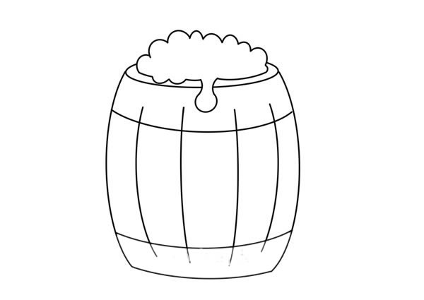 木杯啤酒简笔画画法图片