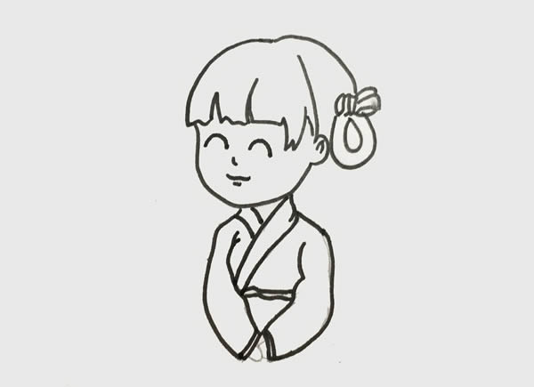 古代女子简笔画步骤图解 全身,简单又好看
