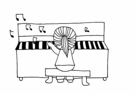 钢琴简笔画-钢琴简笔画图片大全简单又漂亮