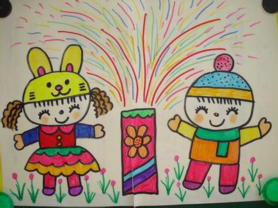 喜迎2020鼠年春节儿童画优秀作品图片