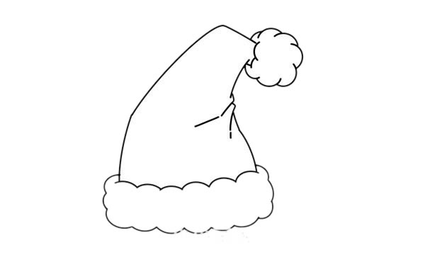 圣诞帽子怎么画_圣诞帽简笔画步骤图解教程