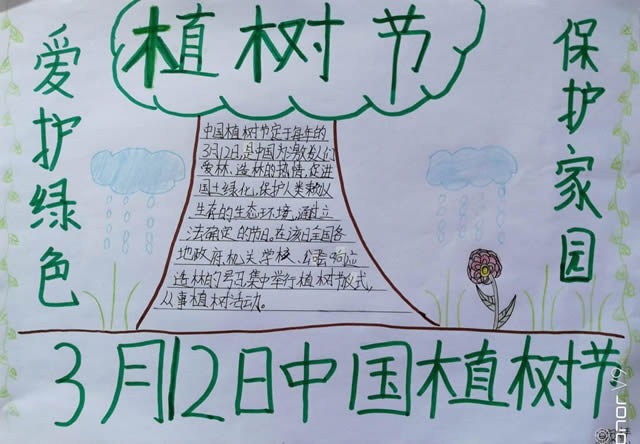 2020植树节手抄报大全，让绿色不慢这个美丽的地球！