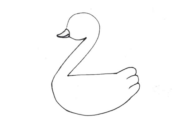 用数字2画小​鸭子简笔画步骤图