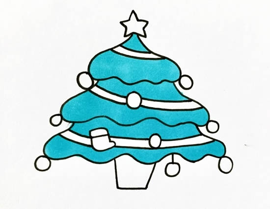 圣诞树怎么画漂亮简单