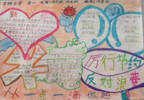 勤俭节约反对浪费手抄报内容简单又漂亮