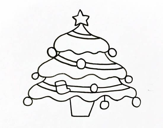 圣诞树怎么画漂亮简单