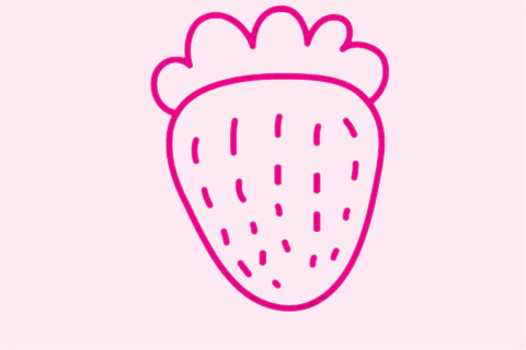 草莓简笔画大图