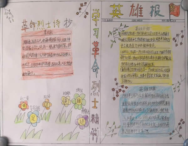 清明祭英烈清明月报手抄报图片大全