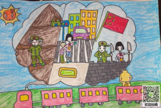 学雷锋精神儿童画图片