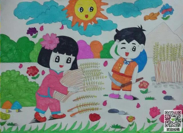 劳动节儿童画 劳动我最大