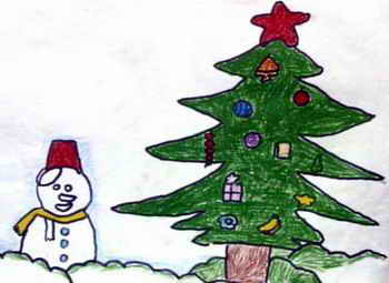2019圣诞节儿童画手绘创意图片
