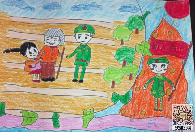 学雷锋精神儿童画图片