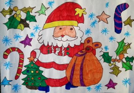 12月25日圣诞节儿童画 欢乐圣诞节儿童画作品图片