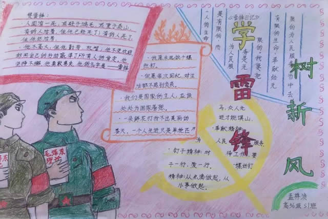 2020学雷锋手抄报大全，弘扬新风贵在坚持