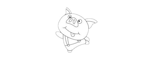 卡通小猪简笔画图片