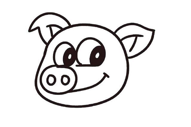 可爱小猪简笔画