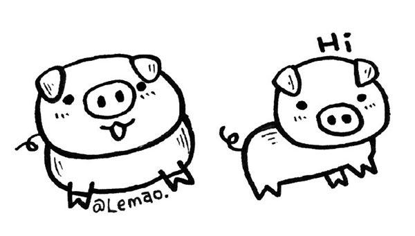 创意猪年小猪简笔画图片