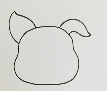 猪耳朵简笔画怎么画简单好看