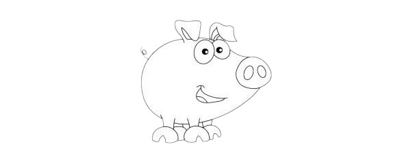 卡通小猪简笔画图片