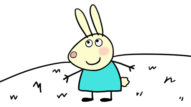 小兔贝瑞卡儿童简笔画步骤图