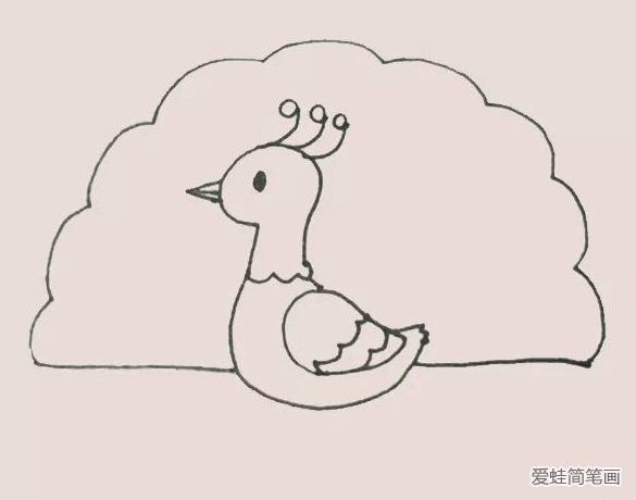 孔雀简笔画