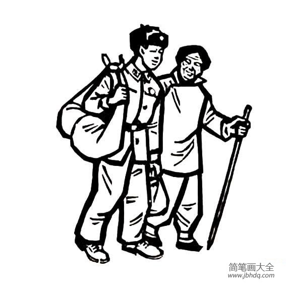 学习雷锋简笔画素材