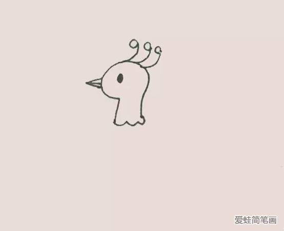 孔雀简笔画