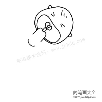 2.加上五官和少许头发