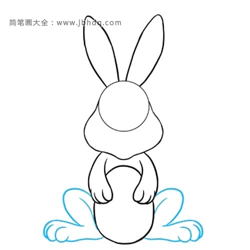 ​6.​​画兔子的腿。