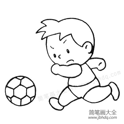 4.小小足球画前边