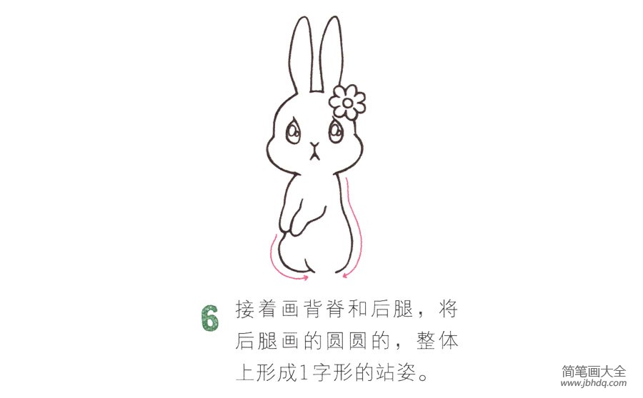 竖着耳朵的小兔子