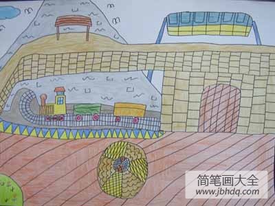 火车呜呜响 火车呜呜响儿童画画作品