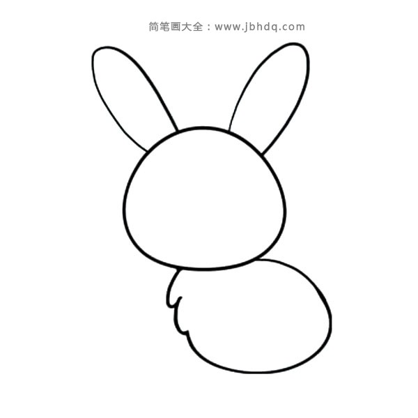 5.擦掉兔子身上的引导线。
