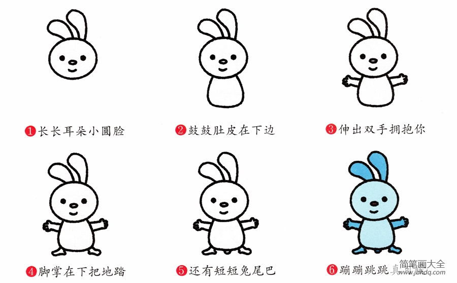 兔子简笔画画法