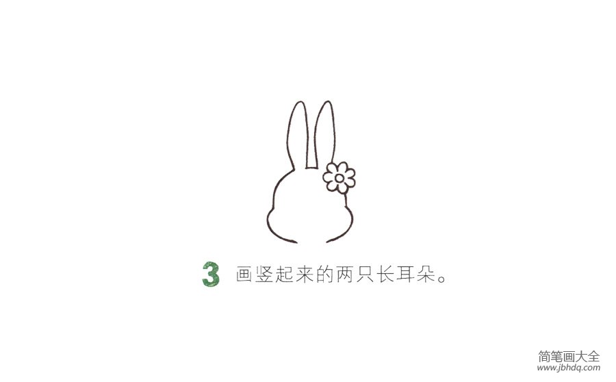 竖着耳朵的小兔子