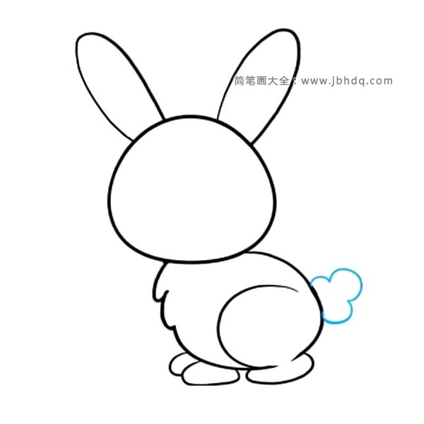 8.画兔子的毛茸茸的尾巴。
