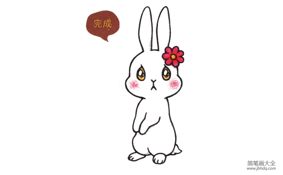 竖着耳朵的小兔子