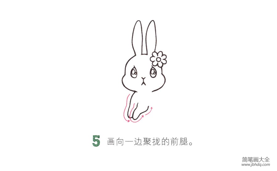 竖着耳朵的小兔子
