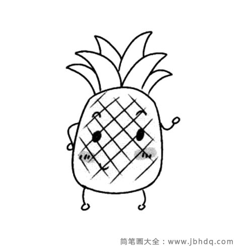 卡通形象的菠萝