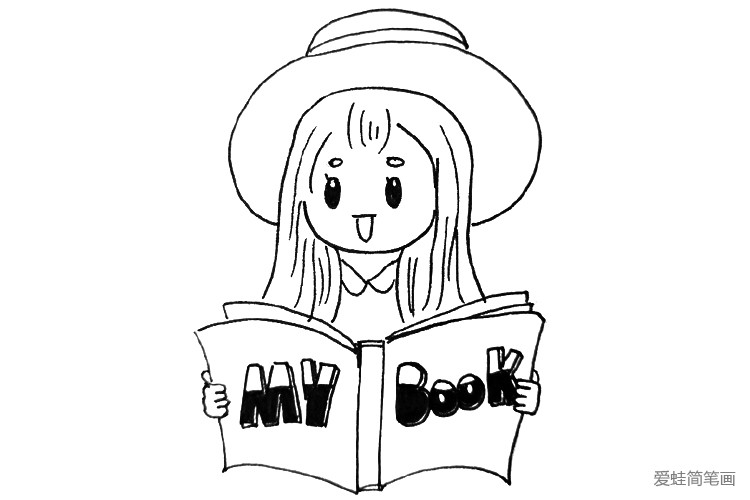 小女孩看书