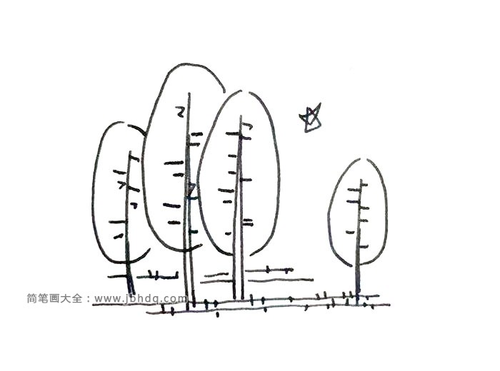 超有意境的风景简笔画5