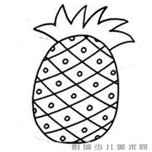 菠萝简笔画步骤图