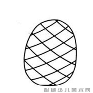 菠萝简笔画步骤图