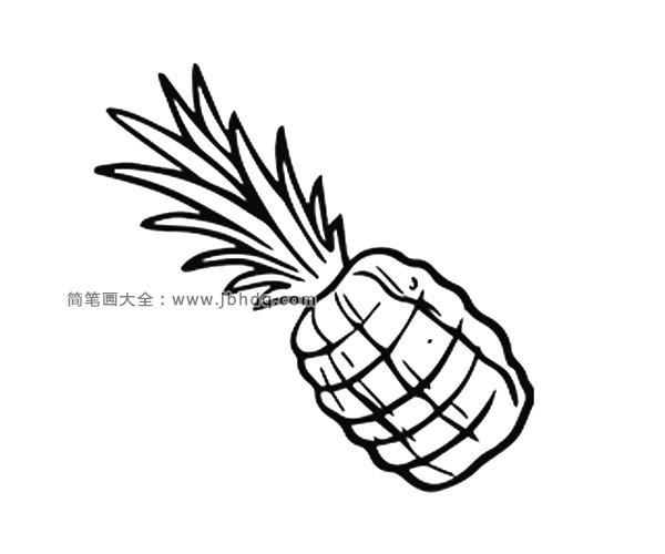 一张漂亮的菠萝简笔画图片